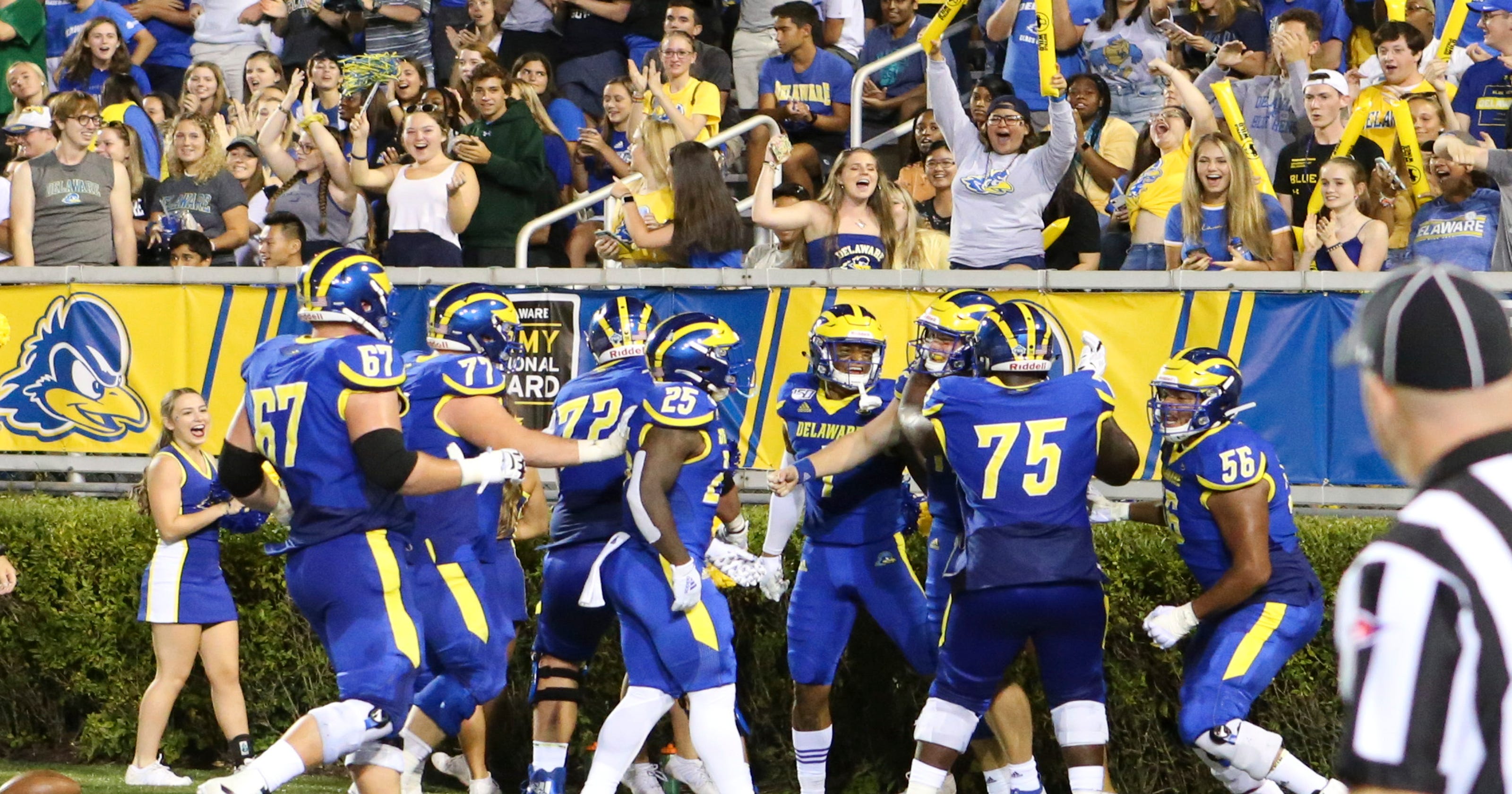 University of Delaware football rallies past Delaware State