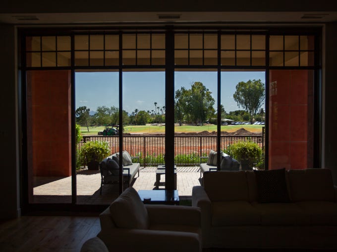 The Vances' living room, pictured here Aug. 28, 2019, once looked out onto the 18th-hole green of the Adobe Course. If construction continues, their view will become a parking lot.