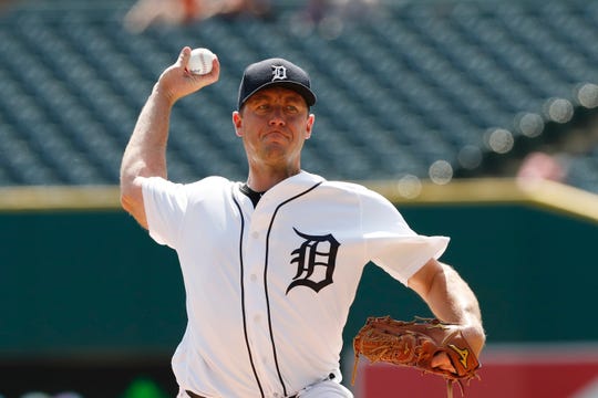 Jordan Zimmermann pitched six solid innings Monday for the Tigers.