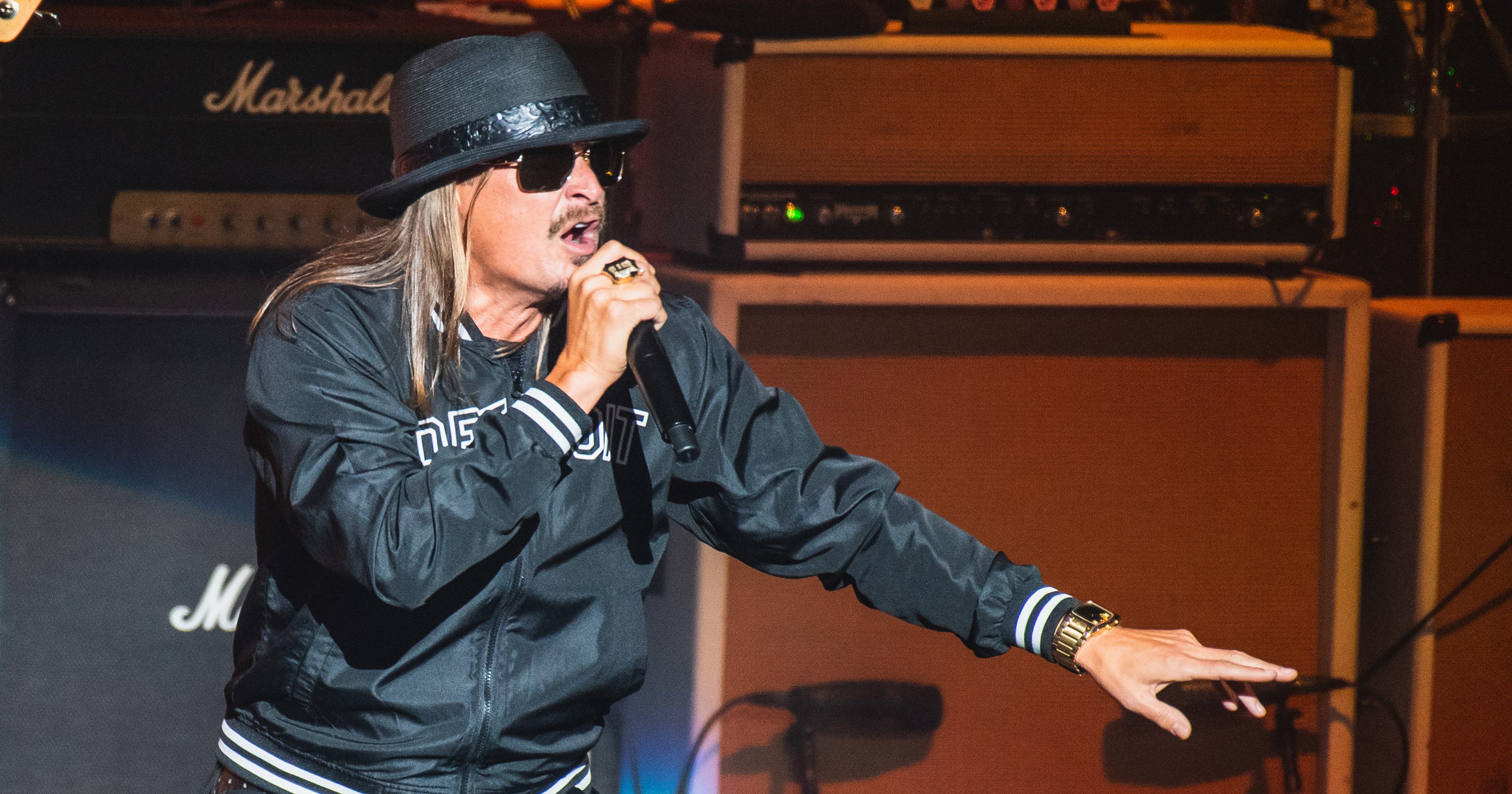 Review Kid Rock plays concert at DTE in politically hot times