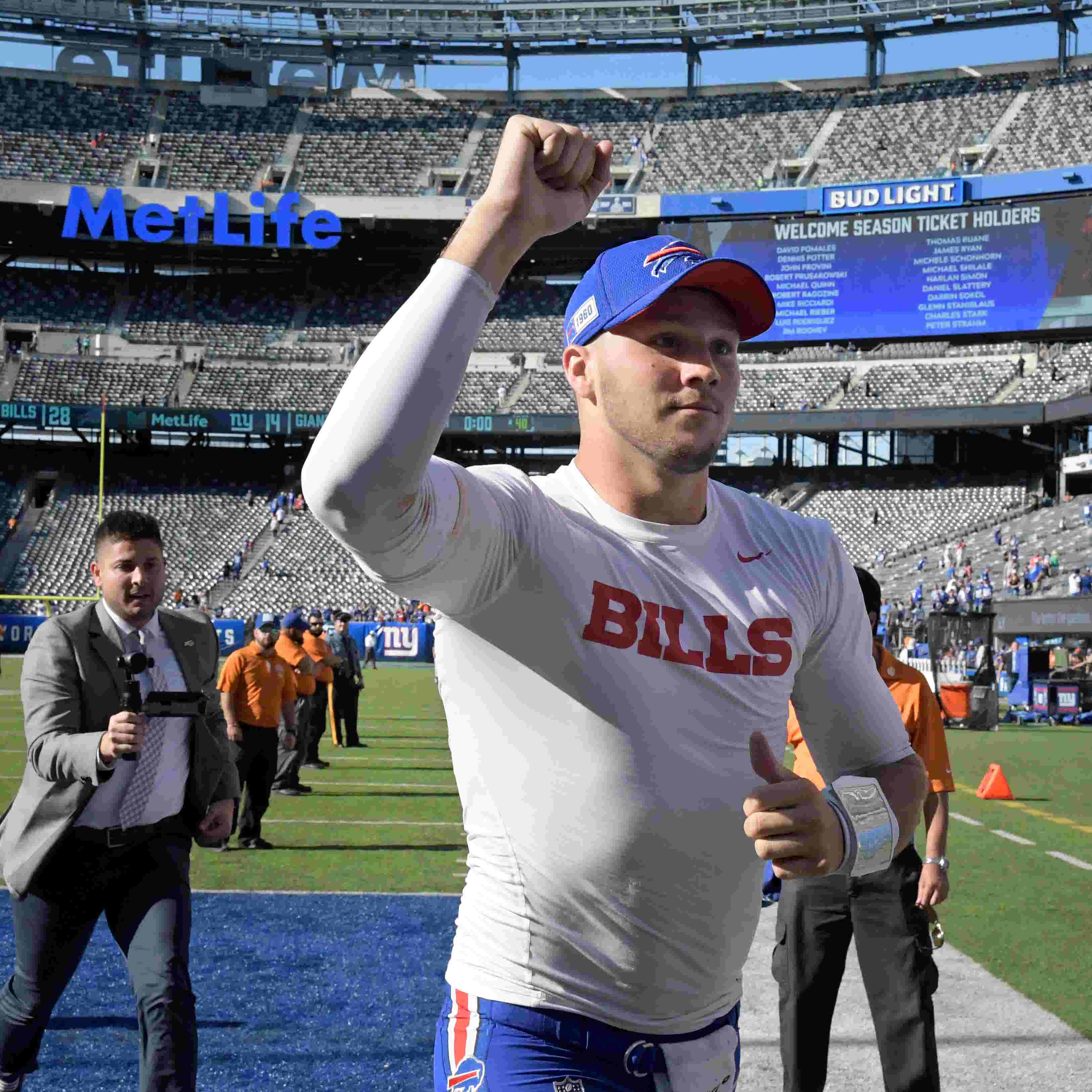 Josh Allen, Buffalo Bills quarterback, continues to progress