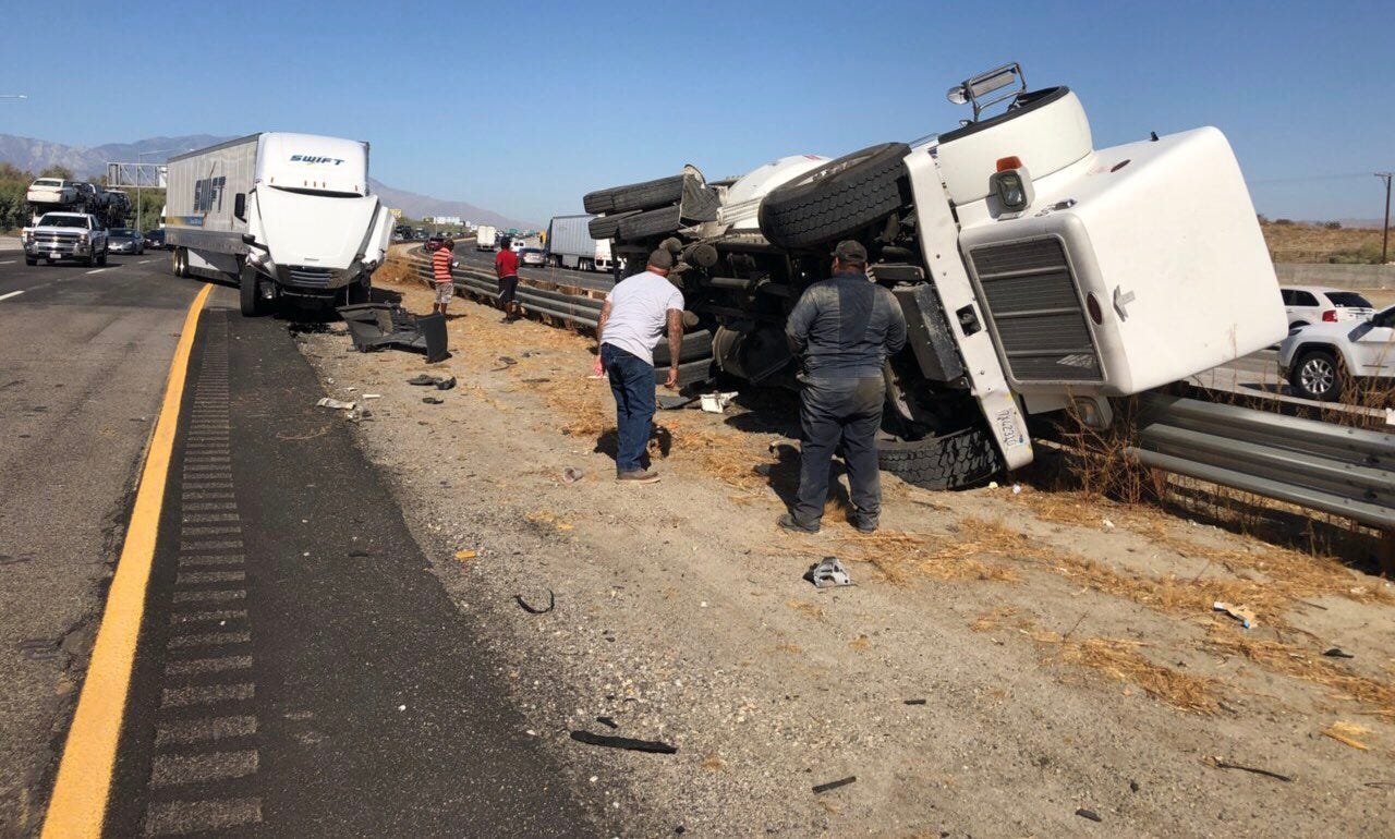 Big-rig Crash Cleared; Eastbound I-10 Reopens Near Jefferson Street