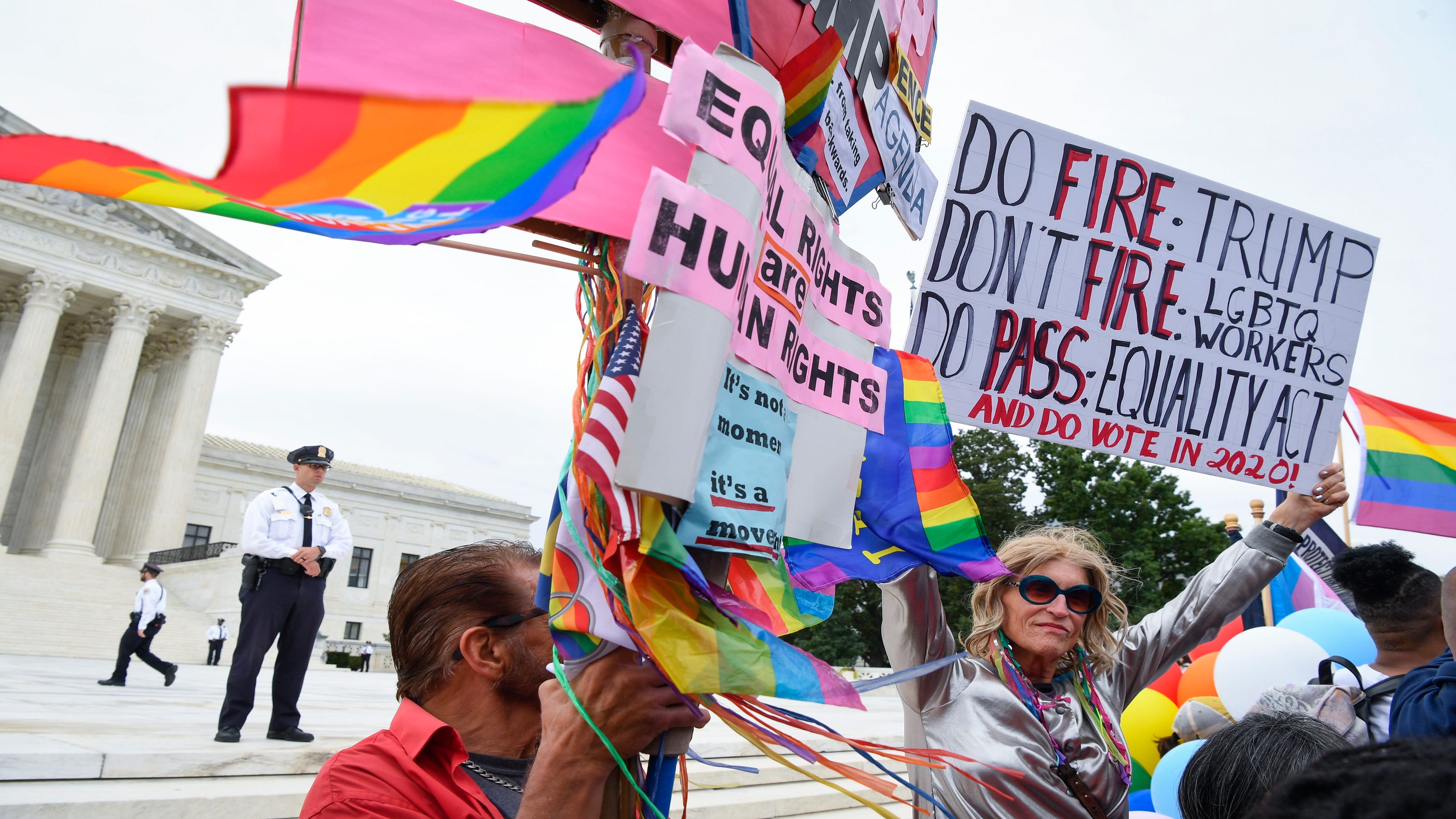 Protesters At Supreme Court As It Weighs Lgbt Rights
