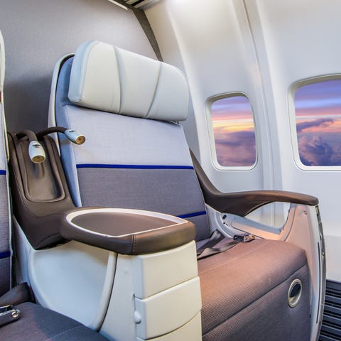 The armrests on most first-class and business seat