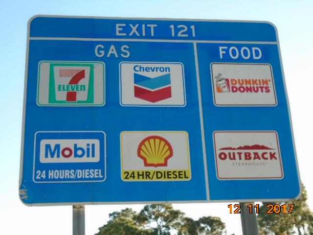 gas exit sign