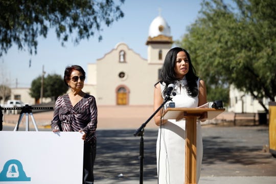 Mission Valley city Rep. Claudia Ordaz Perez announced Wednesday, Oct. 23, 2019, that she is running for the Texas House of Representatives’ District 76 seat. Her mother, Martha Ordaz, is at her side.