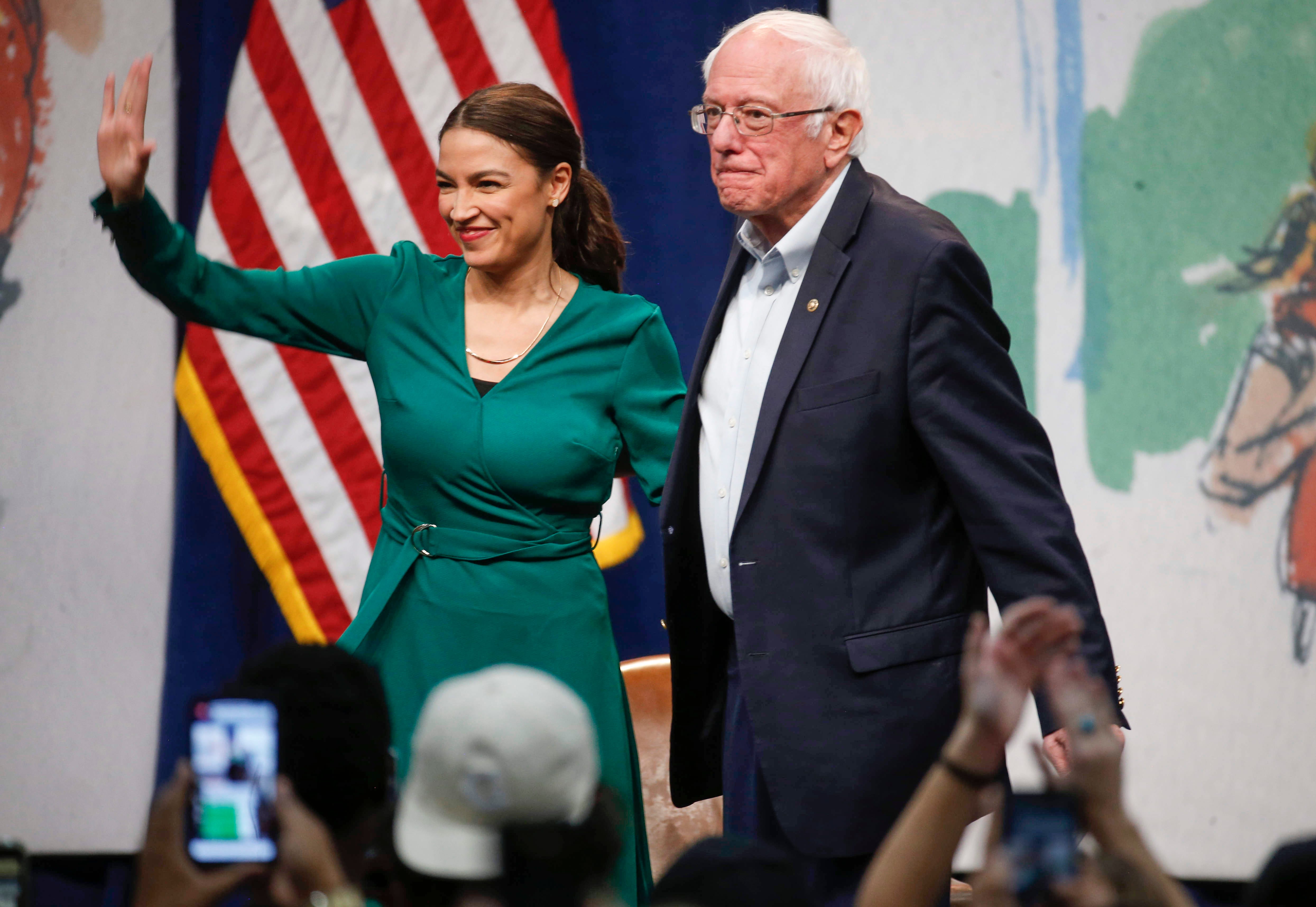 aoc and bernie sanders