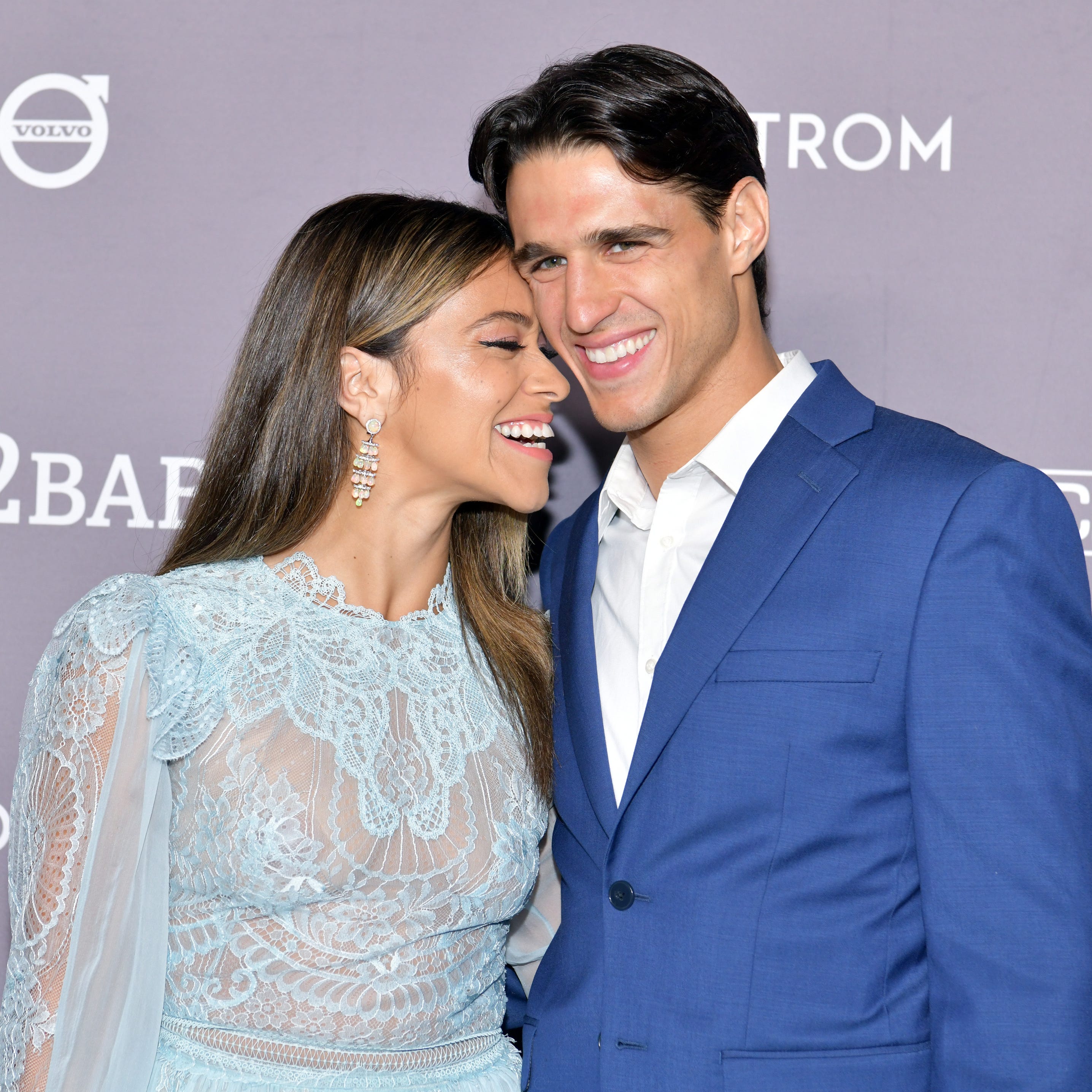 Gina Rodriguez and Joe Locicero attend the 2019 Baby2Baby Gala.