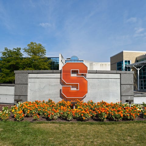 The Syracuse Orange logo outside of the Iocolano-P