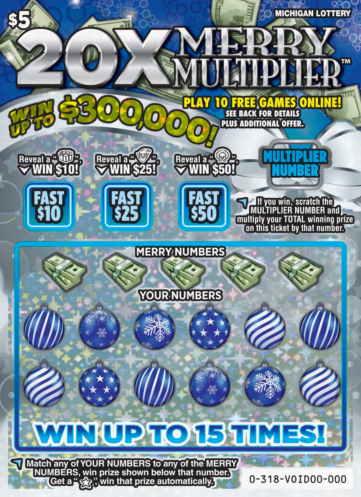 Michigan Lottery 4 New Holiday Themed Instant Scratch Off Games