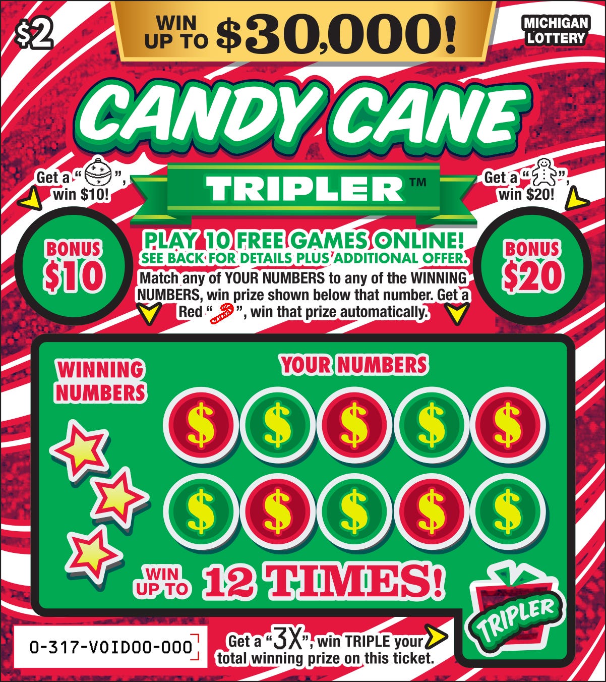 Michigan Lottery 4 New Holiday Themed Instant Scratch Off Games