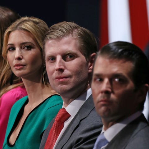 Melania, Ivanka, Eric and Donald Trump Jr. in St. 