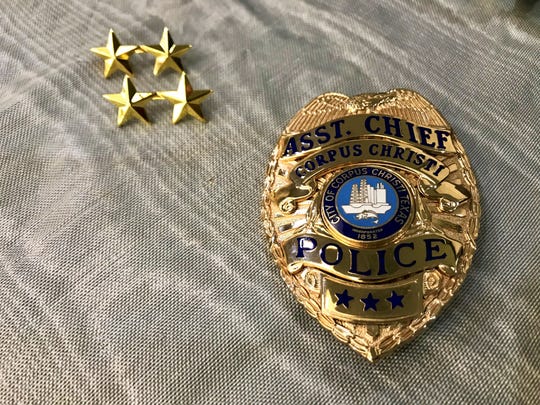 Grandson pins badge on Corpus Christi Police's new assistant chief