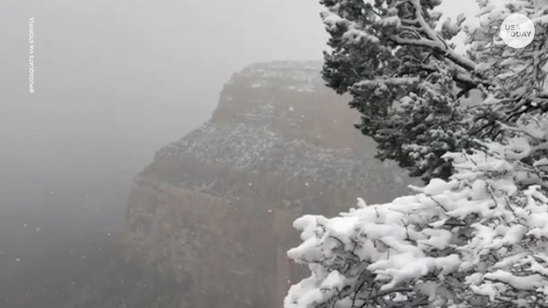 Grand Canyon snow makes national park look like winter wonderland