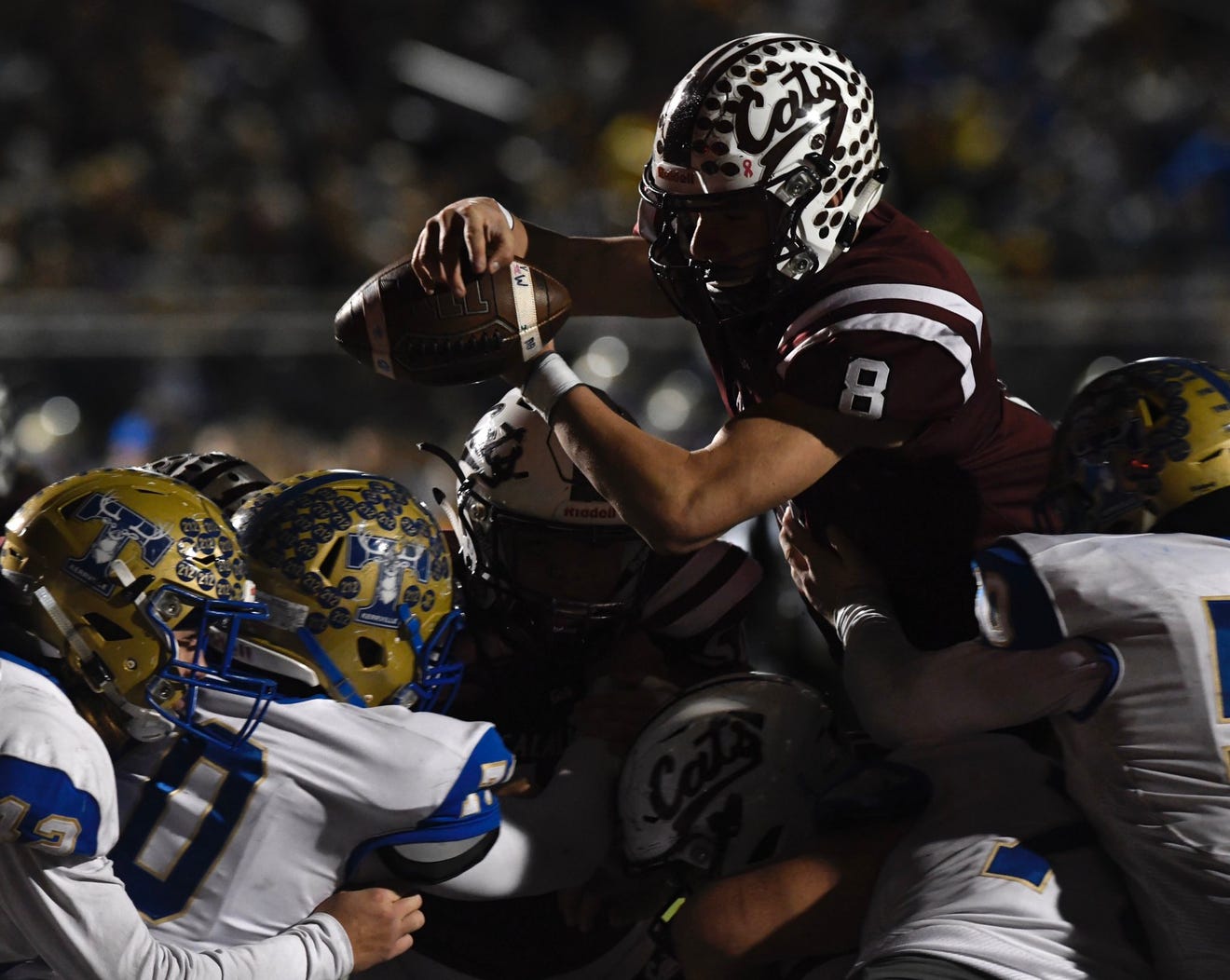 HS football Calallen offense kicks into high gear in rout of Tivy