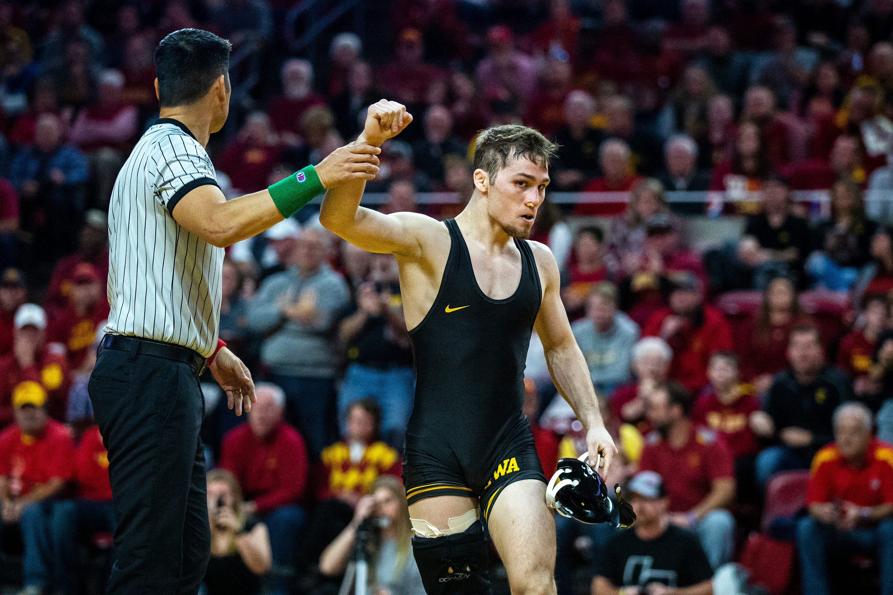 The Hawkeyes Beat Iowa State, 29-6, In The Annual Cy-Hawk Wrestling Dual