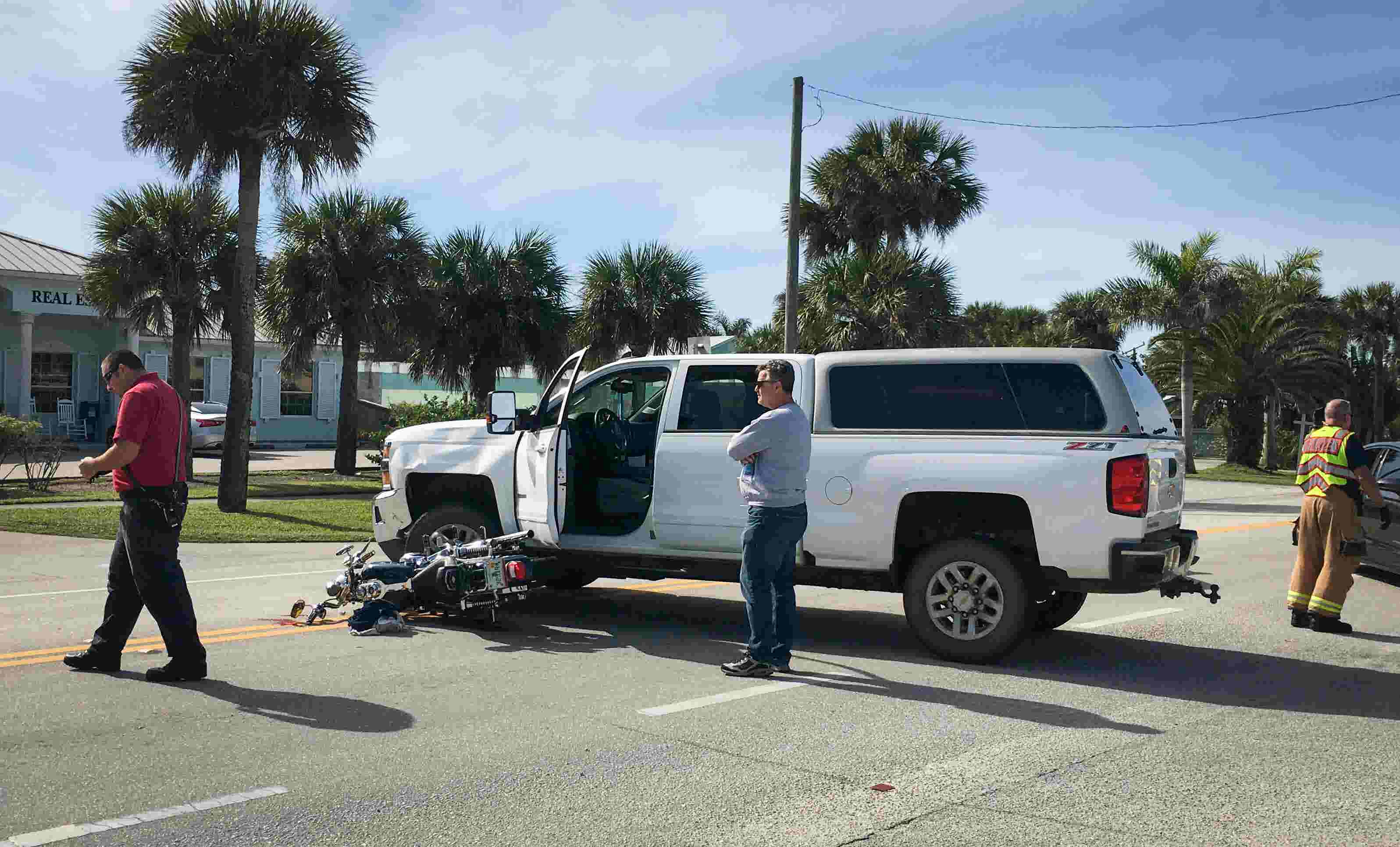 Motorcycle crash on Ocean Avenue in Melbourne Beach