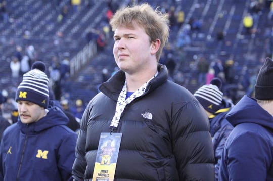 James Pogorelc, a fast-rising offensive tackle from Virginia, will take his official visit to Michigan this weekend.