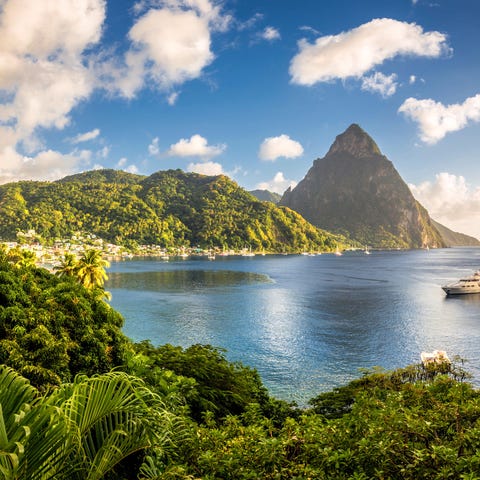 6. Saint Lucia:  The winter woes simply don't exis