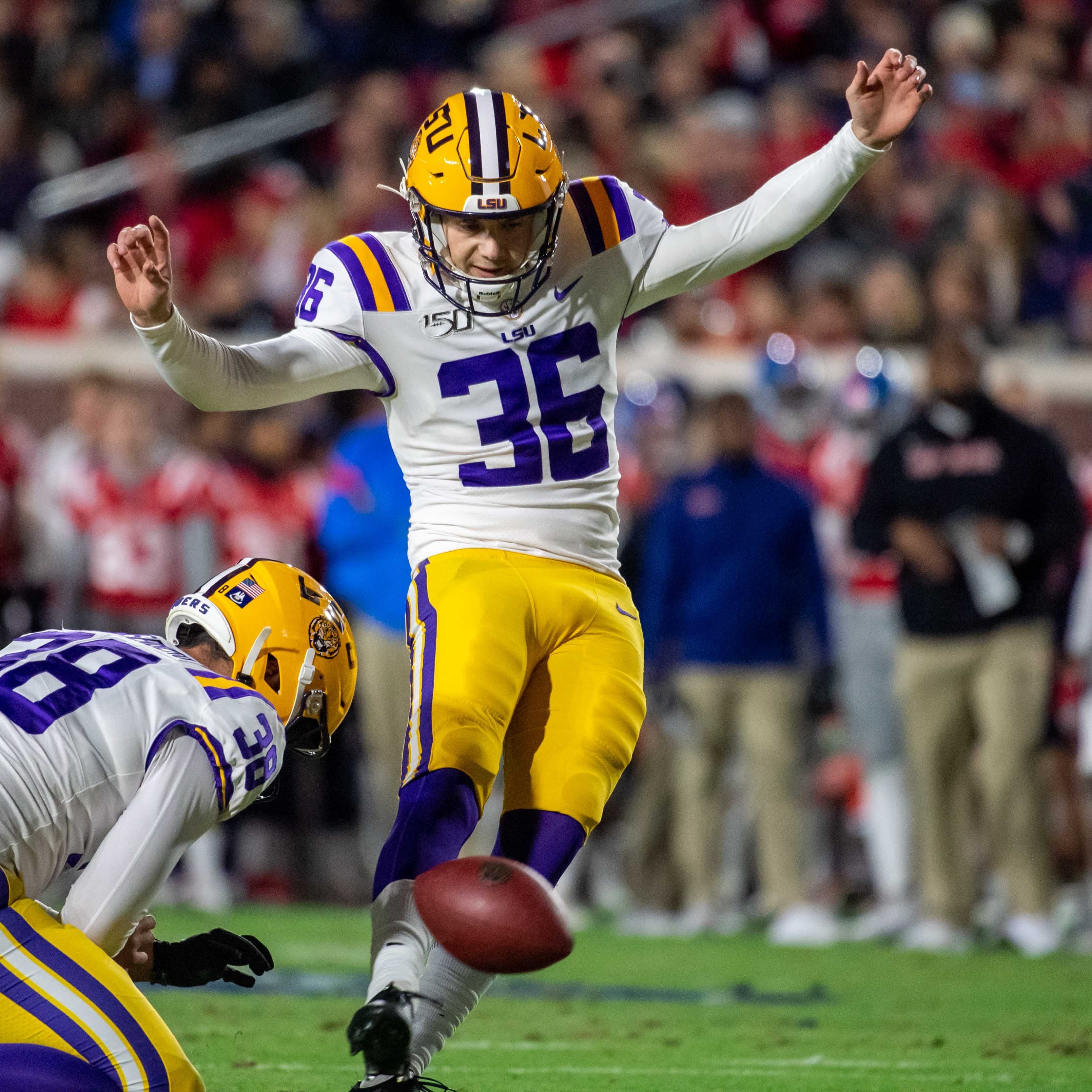 President Donald Trump Greeted With Roars From Crowd At Lsu