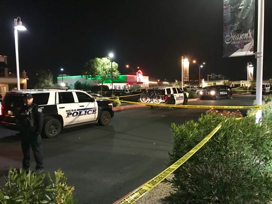 The scene of a shooting in Mesa involving a police officer on Dec. 6, 2019.