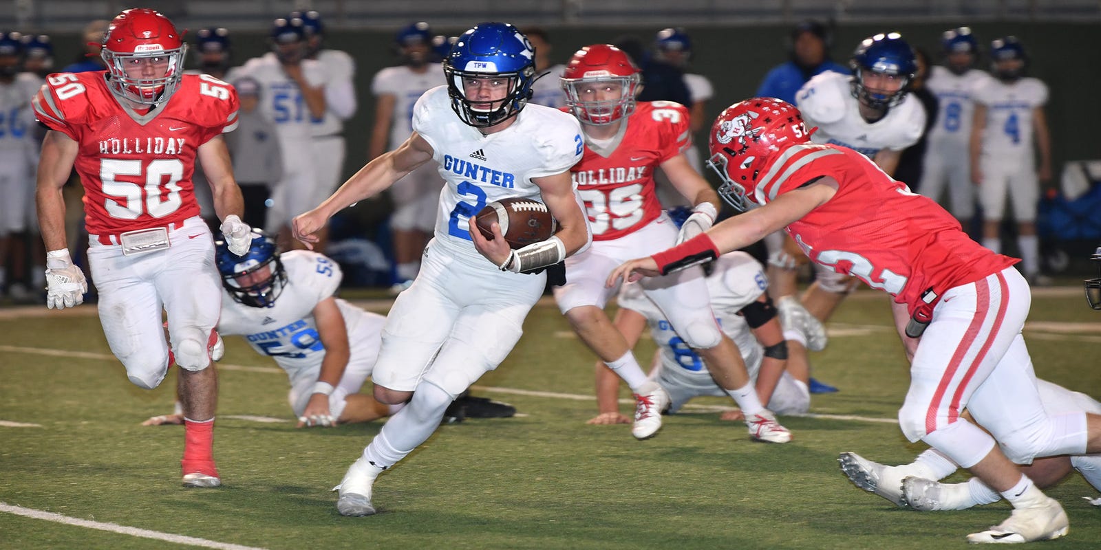 High School Football Playoffs: Gunter stops Holliday again