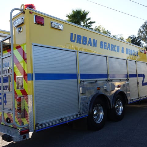 A Ventura County Fire Urban Search and Rescue vehi