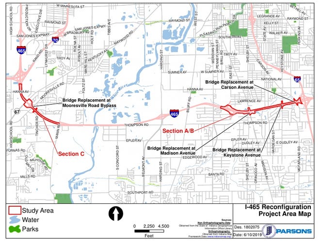 I465 Construction to the south side will begin in 2021