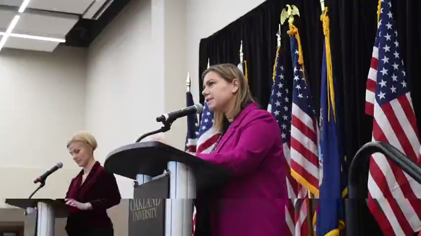 Us Rep Elissa Slotkin Speaks At Oakland University 