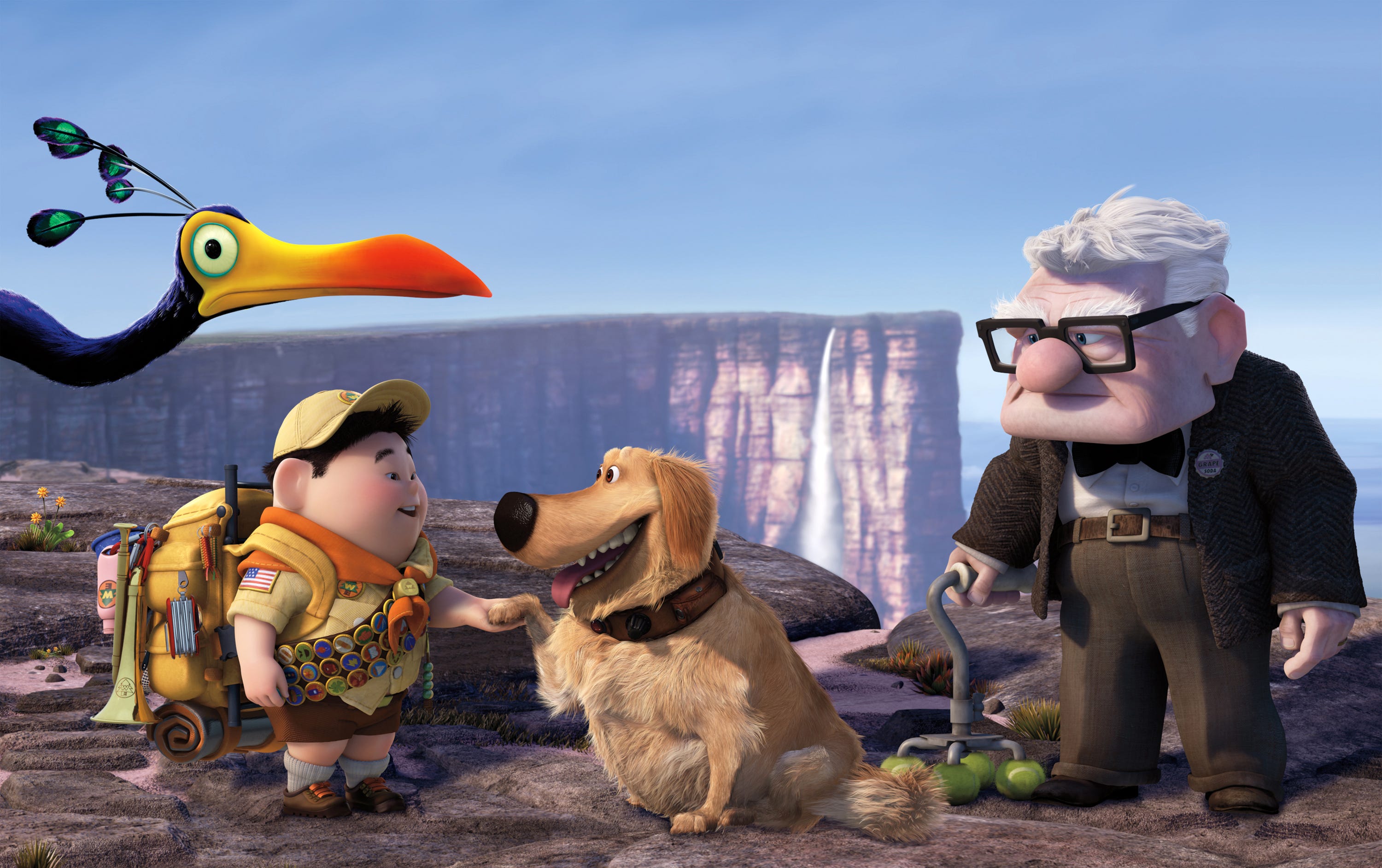3000px x 1884px - Disney's Animal Kingdom: Service dog goes viral meeting Dug of 'Up'