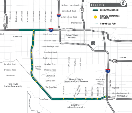 Loop 202 South Mountain Freeway now open