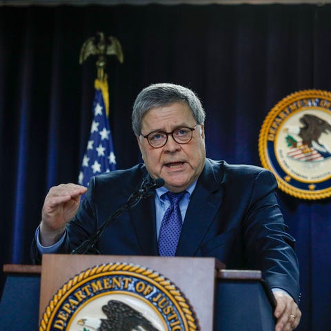 U.S. Attorney General William Barr announces a new