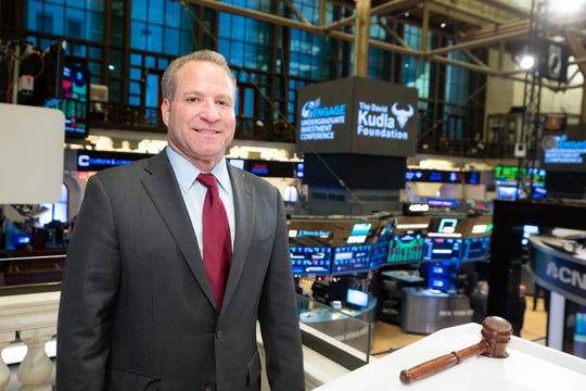 Mainstay Capital Management's CEO David Kudla at the New York Stock Exchange to ring the closing bell in January 2020.