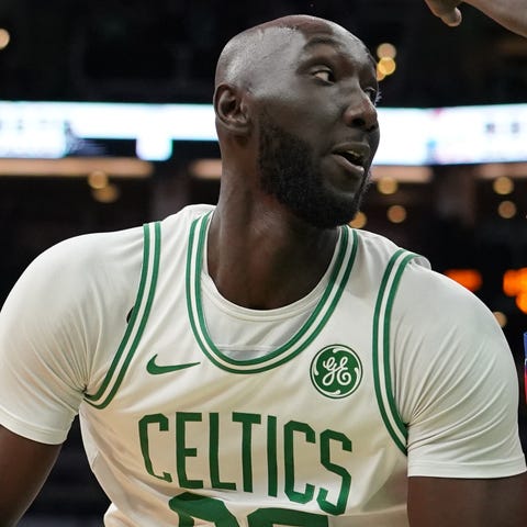 Celtics center Tacko Fall, at 7-foot-5, looks for 