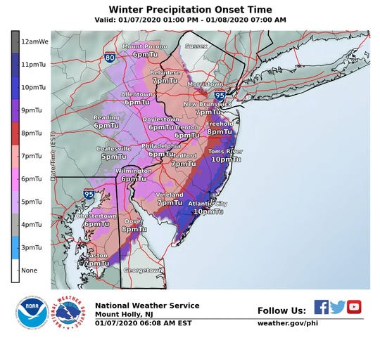 NJ Weather: Snow during evening commute, wind tomorrow