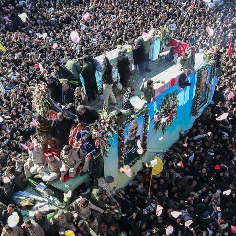 Funeral procession for Iranian Gen. Qassem Soleima