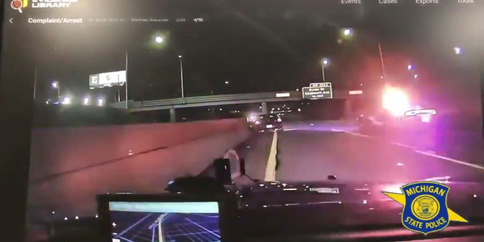 Michigan State Police car chase video shows dangerous chase and crash