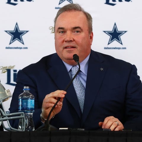 Dallas Cowboys head coach Mike McCarthy answers qu