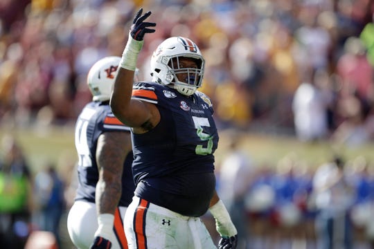 Auburn defensive tackle Derrick Brown could be an option for the Lions with their top pick in the NFL Draft.