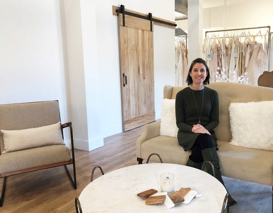Loveliest Bridal Boutique owner, Anna Wiggins in her new store location at 820 Sevier Avenue on Jan. 21, 2020. A separate entrance helps to create two distinct spaces to accommodate more than one bride at a time.