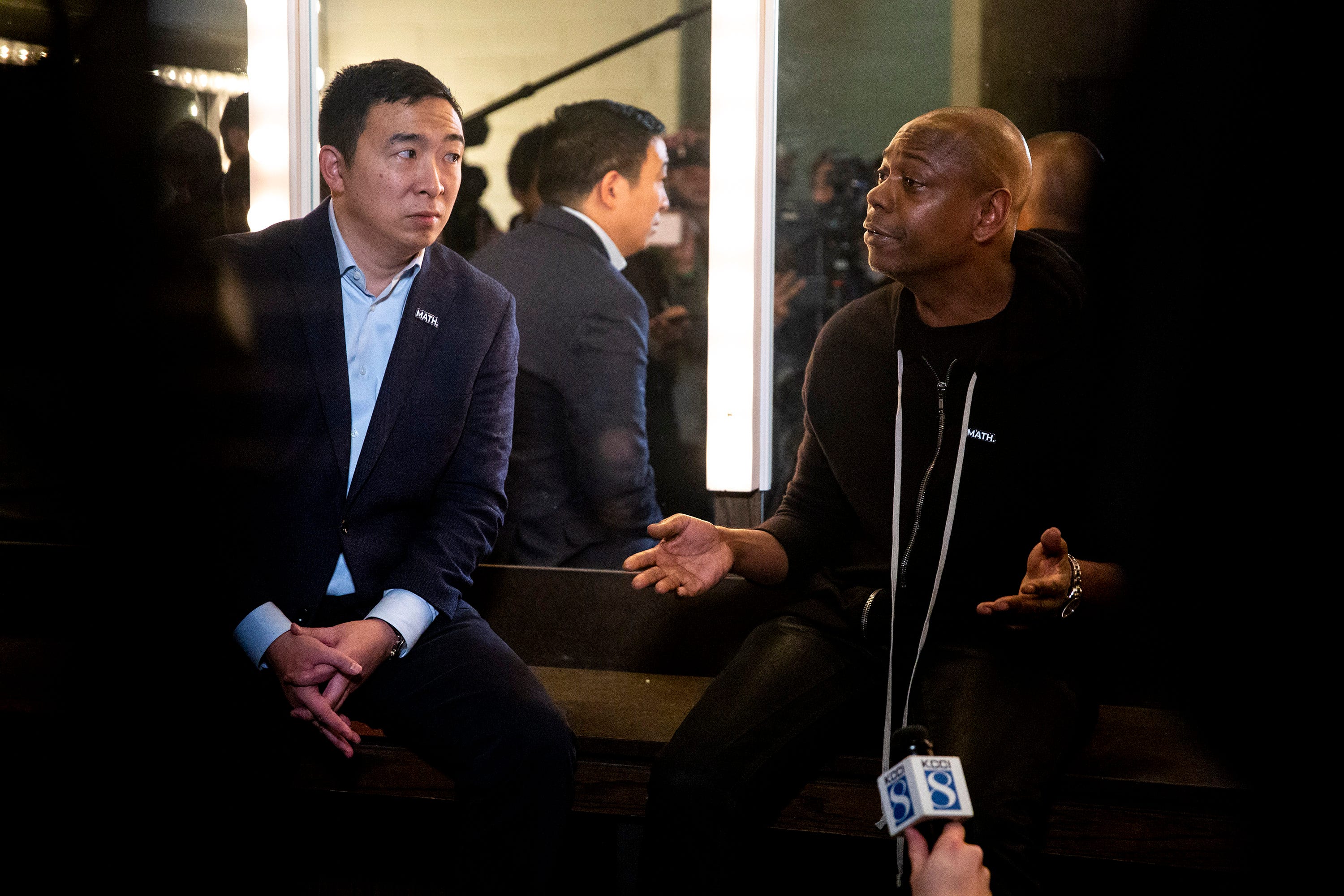 dave chappelle says he supports andrew yang universal basic income in iowa dave chappelle talks about the caucuses and his endorsement of andrew yang