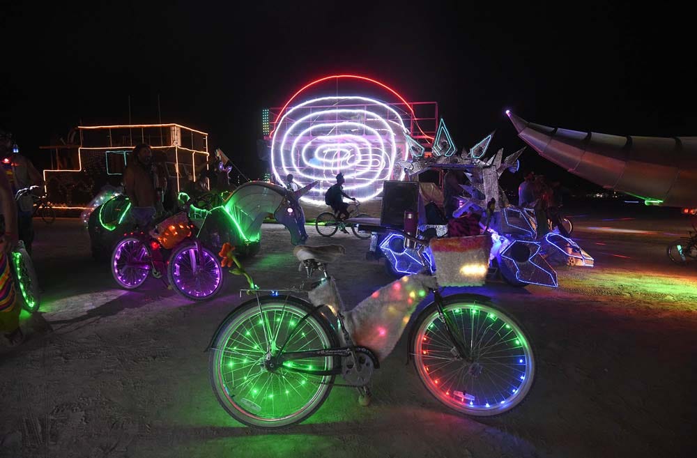 burning man bike lights