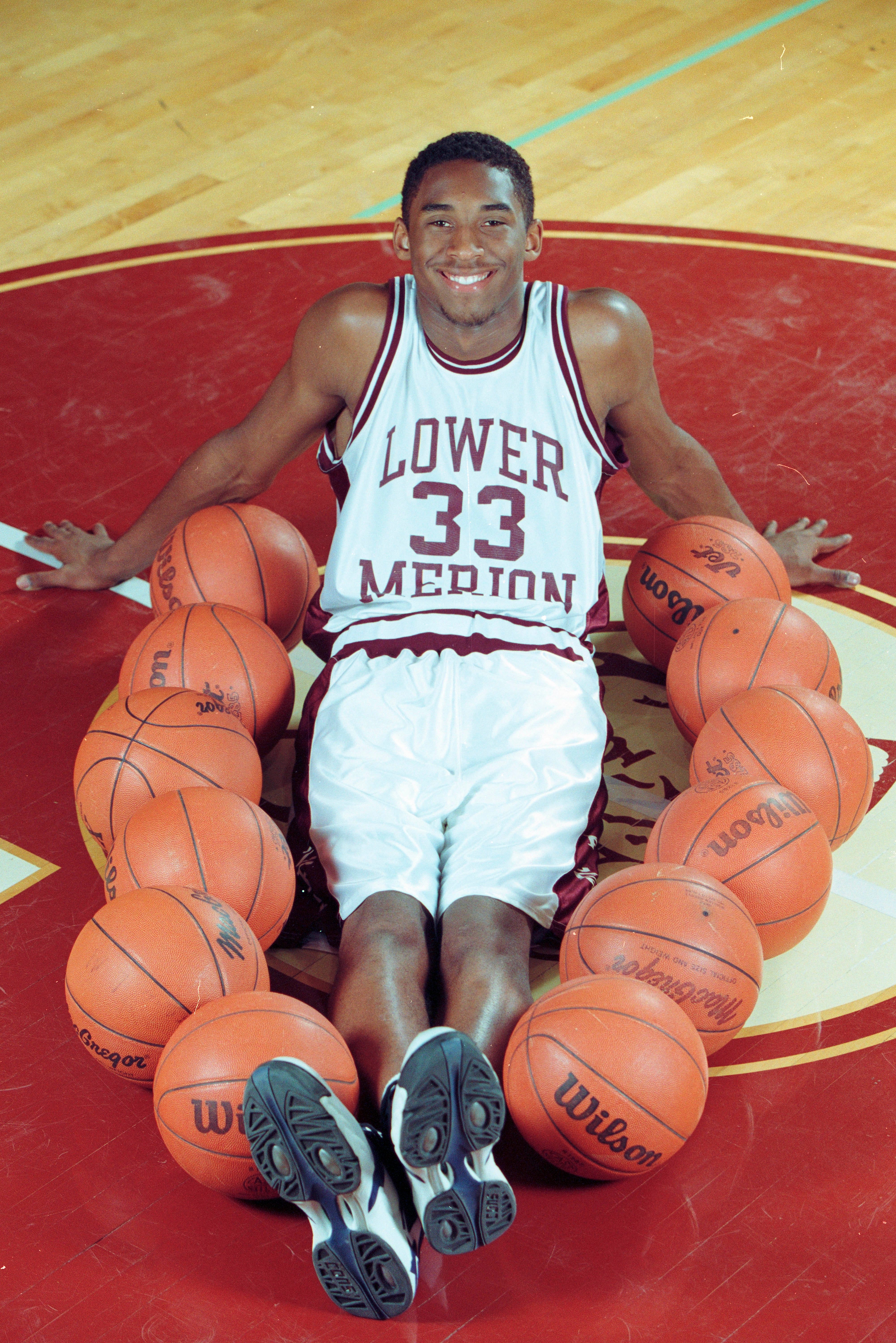 High School Basketball Jersey Kobe Bryant #33 Lower Merion Alternate