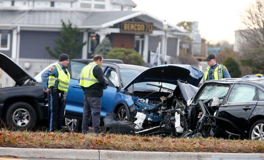 Brick: Route 70 back open after multi-car crash Monday morning