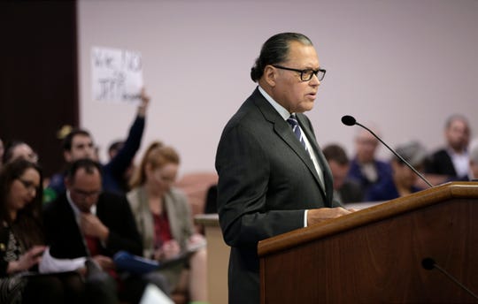 Texas Sen. Jose Rodriguez urges City Council to delay the vote on transferring El Paso Electric's franchise to the JPMorgan Chase-tied investment fund in the process of buying the utility.