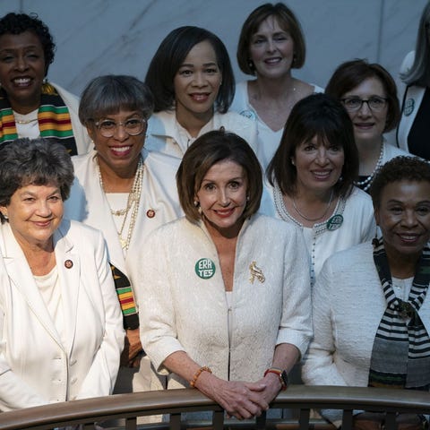 House Speaker Nancy Pelosi, D-Calif., poses for a 