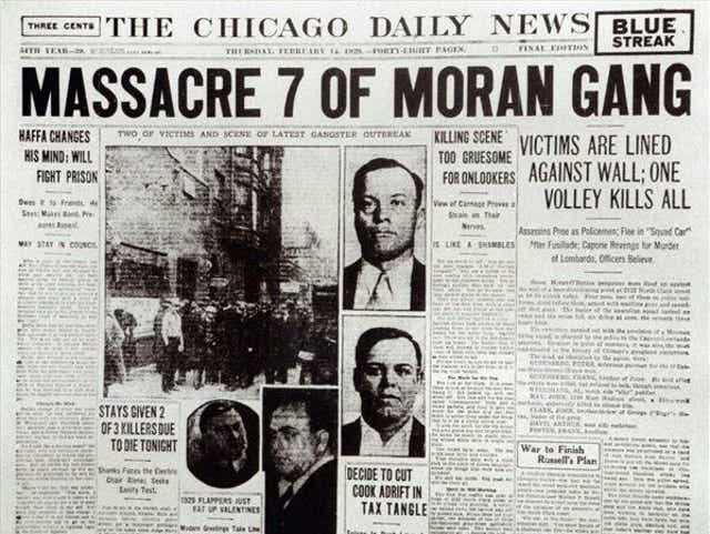 Today in History, February 14, 1929: Gangster Al Capone's enemies gunned  down in 'St. Valentine's Day Massacre'