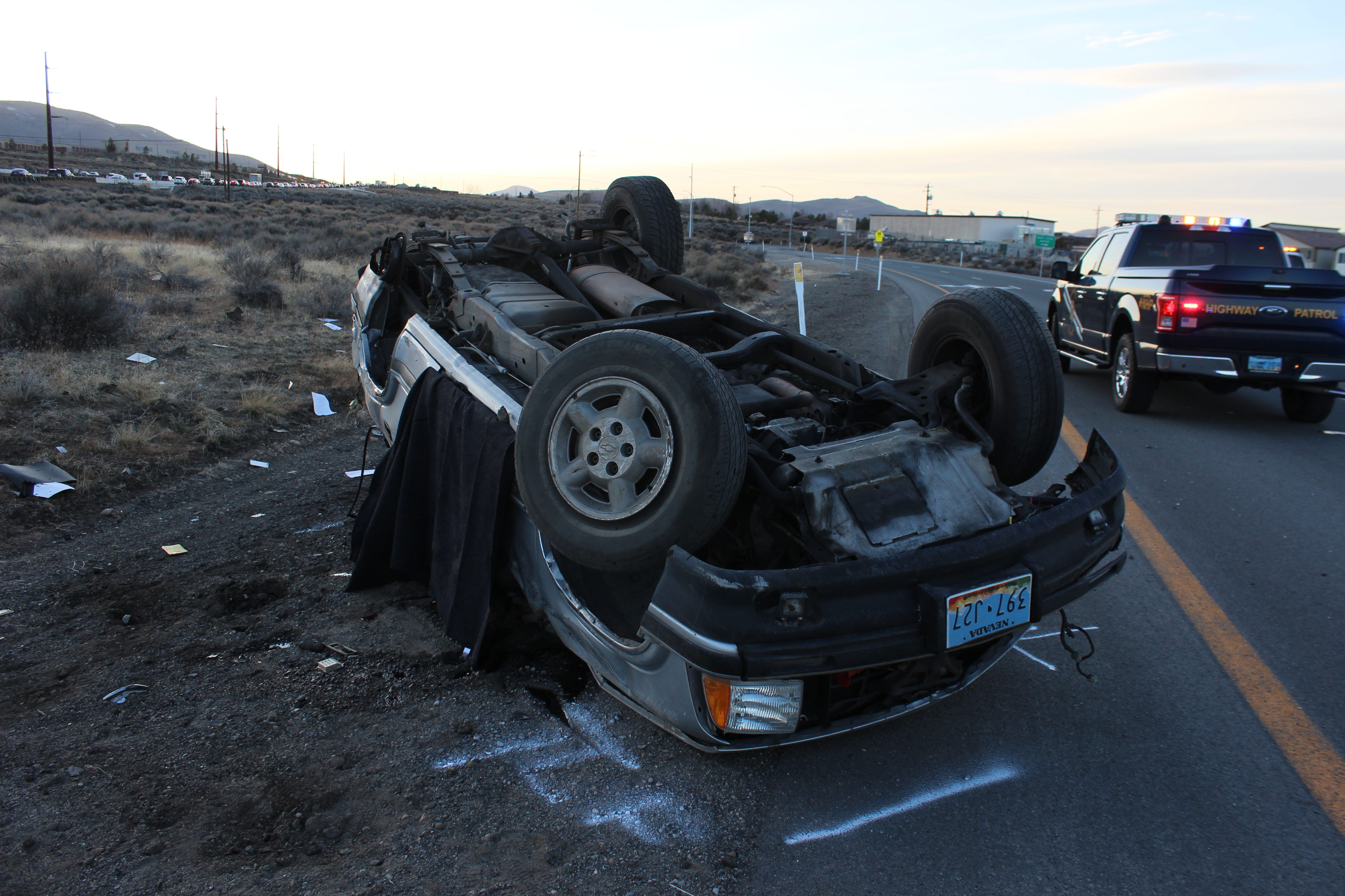 NHP ID's Reno Man Killed In Rollover Crash On US 395