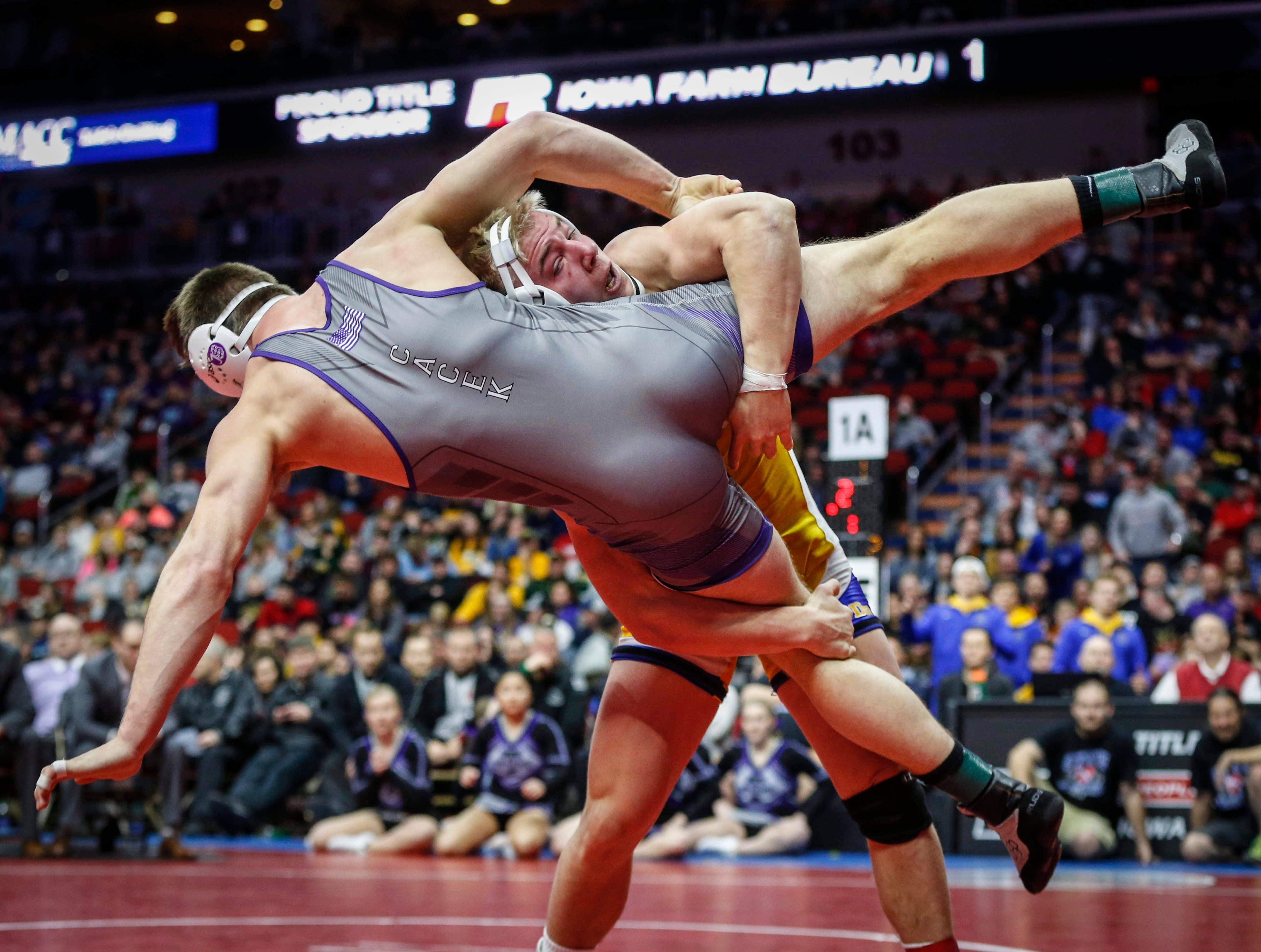Photos Iowa state high school wrestling Class 1A championship matches