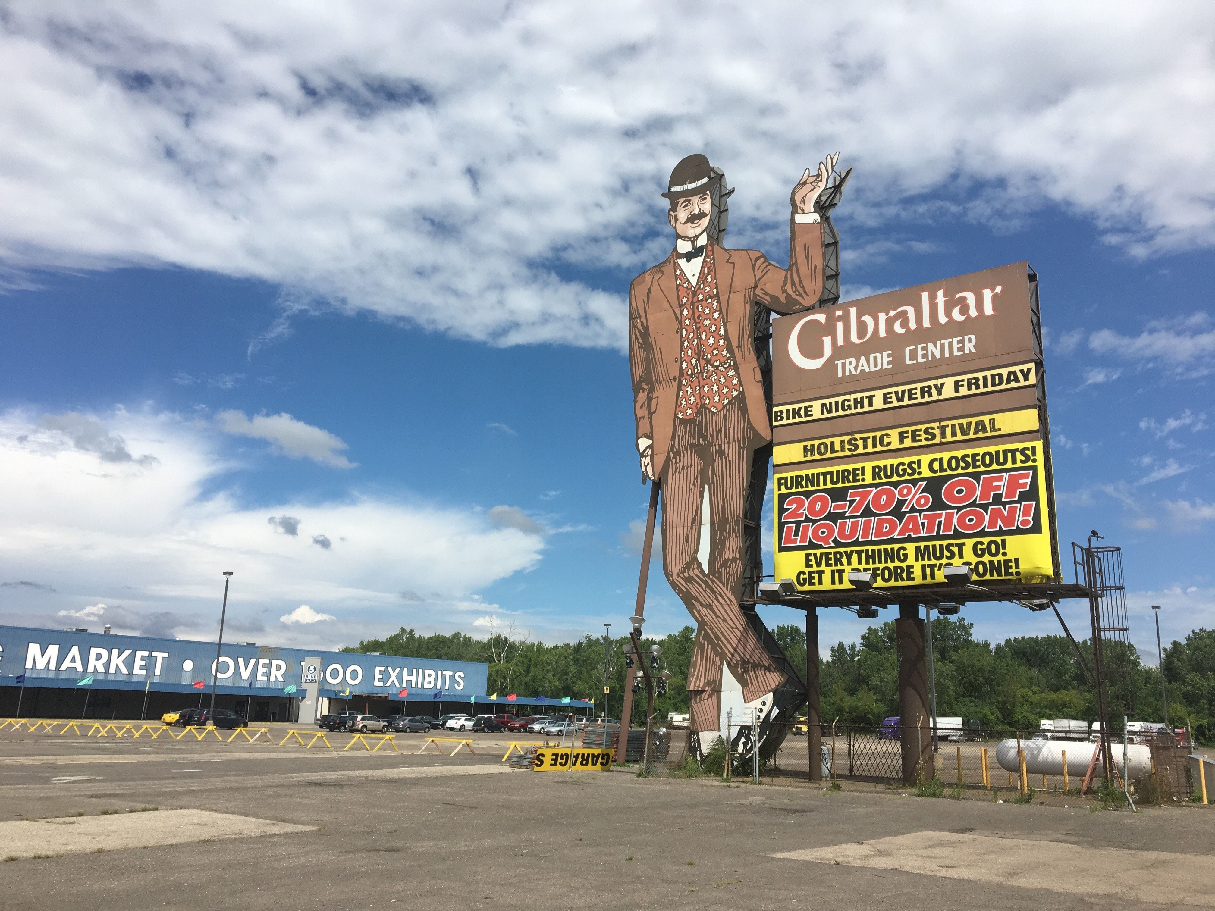 Gibraltar Trade Center Man Sign Is For Sale On Facebook Marketplace